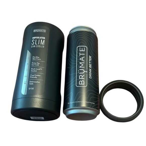 BrüMate Hopsulator Slim Can Cooler 12‎ Oz Matte Black - Picture 1 of 5